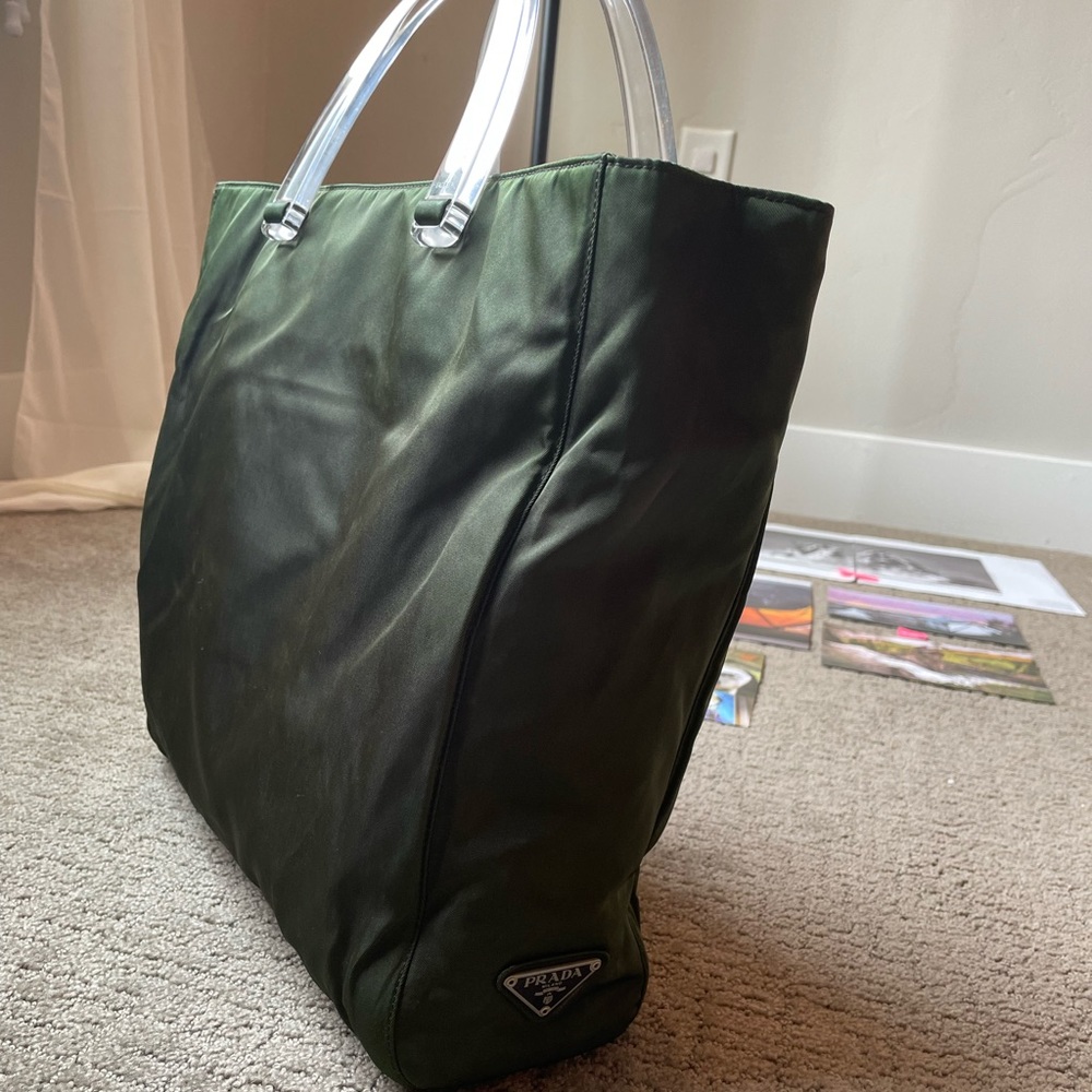Prada Tote with Clear Acrylic Handles